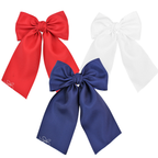 Matte Satin Longtail Hair Bow with Euro Knot — Beyond Creations, LLC Hairbows