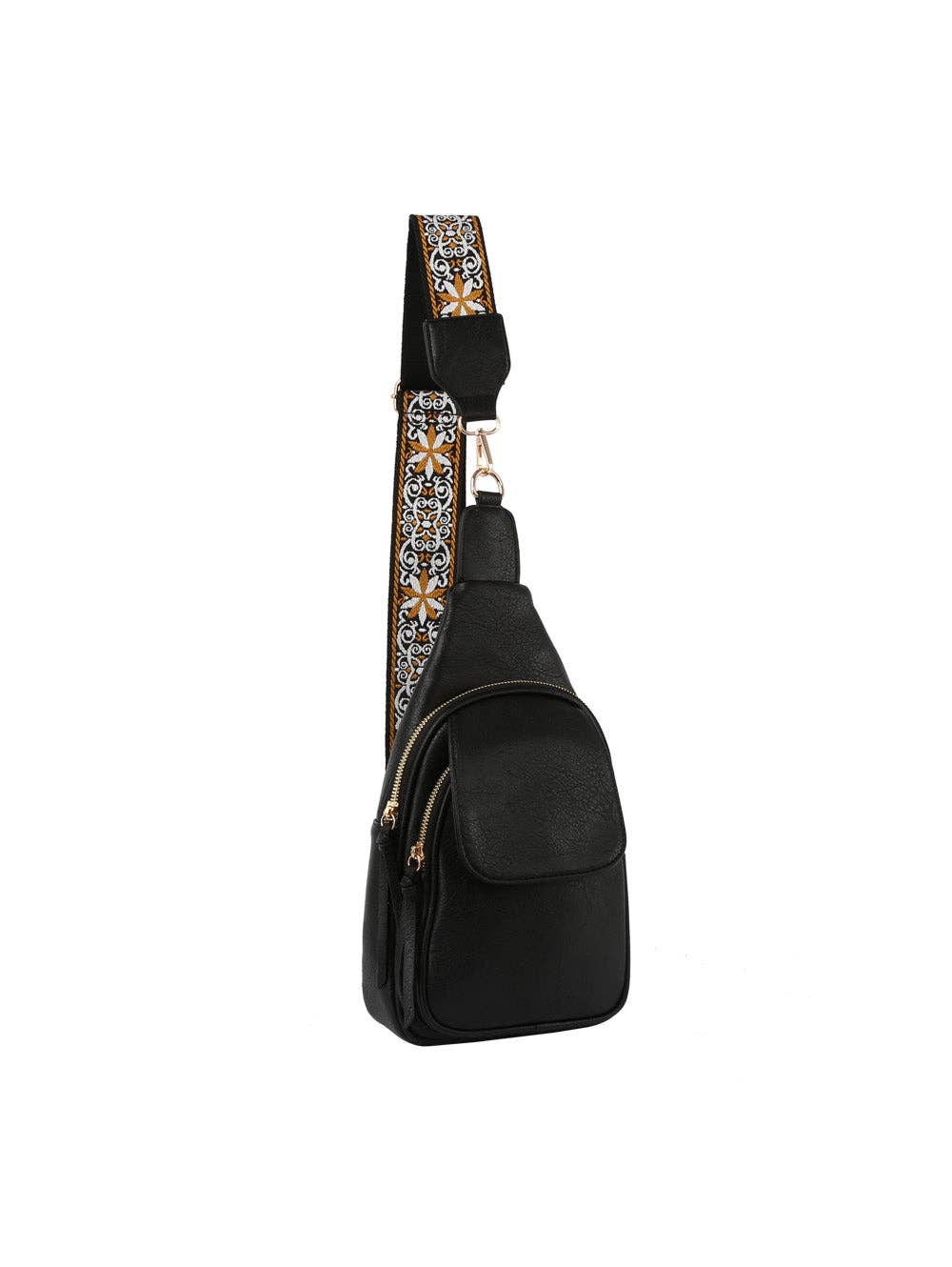 Flap front double zip sling backpack - Premium handbag from Handbag Factory Corp - Just $37.95! Shop now at Pat's Monograms