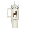 Labrador, chocolate 40 oz Tumbler with Handle and Straw Lid — E&S Pets Tumblers