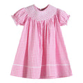 Pink Gingham Classic Smocked Bishop Dress — Lil Cactus
