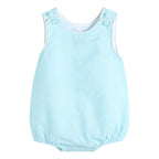 Classic Turquoise Seersucker Baby Bubble Romper — Lil Cactus Baby & Toddler Outfits