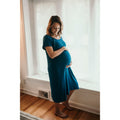Blue Mommy Labor and Delivery/ Nursing Gown — Three Little Tots Nursing & Feeding