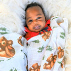 Brave Little Bear Swaddle Blanket — LollyBanks Baby Gift Sets