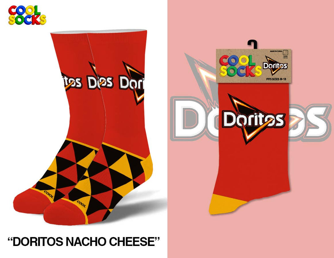 Doritos Nacho Cheese - Mens Crew Folded - Premium Socks from Cool Socks - Just $11.95! Shop now at Pat's Monograms