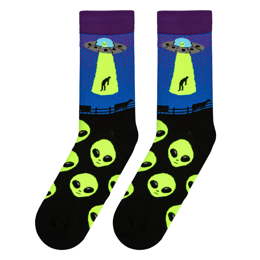 Alien Abduction - Mens Crew Folded - Premium Socks from Cool Socks - Just $12.99! Shop now at Pat's Monograms