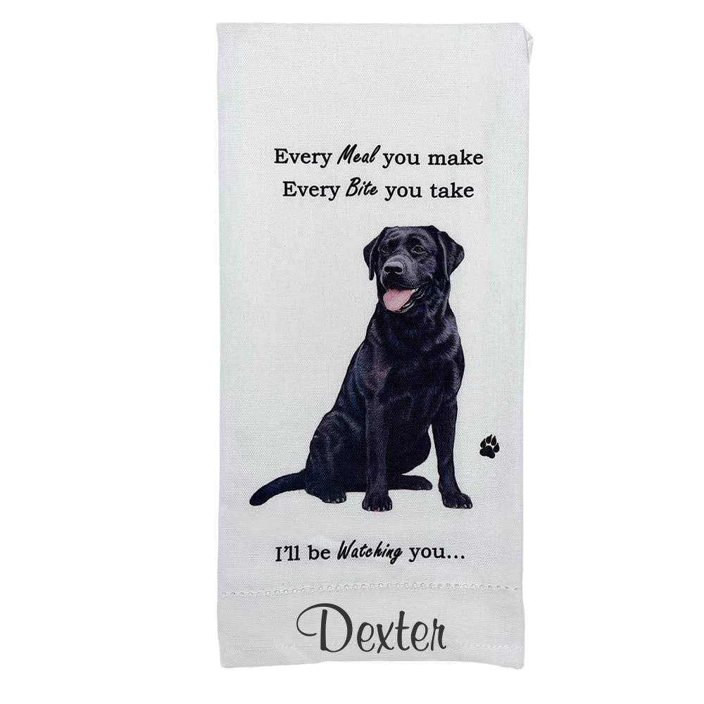 Black Labrador Kitchen Towel - Premium Kitchen Towels from E&S Pets - Just $9.95! Shop now at Pat's Monograms