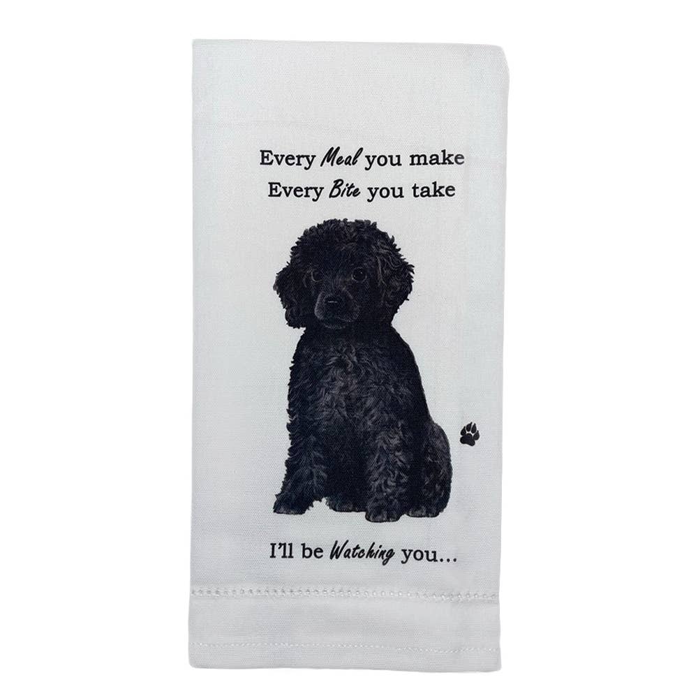 Black Poodle Kitchen Towel - Premium Kitchen Towels from E&S Pets - Just $10.95! Shop now at Pat's Monograms