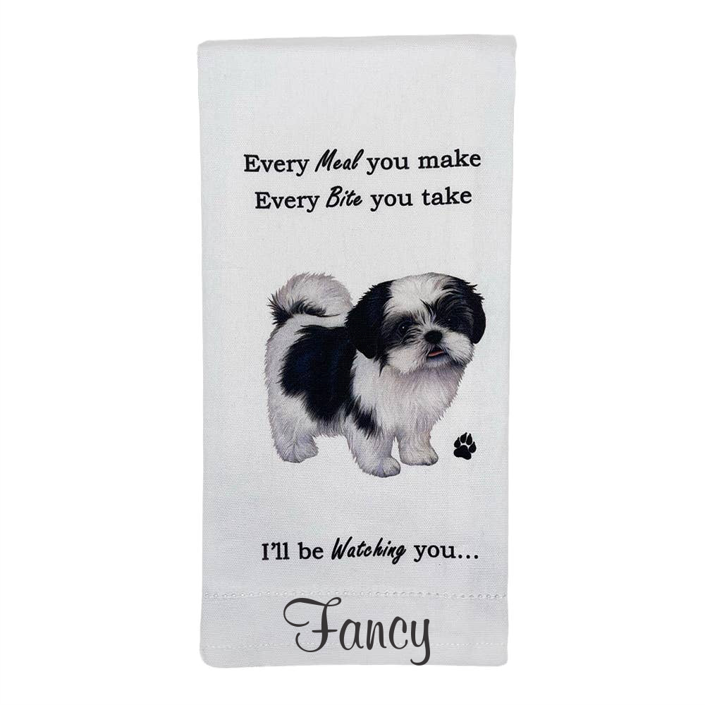 Shih tzu Black and White Kitchen Towel - Premium Kitchen Towels from E&S Pets - Just $10.95! Shop now at Pat's Monograms