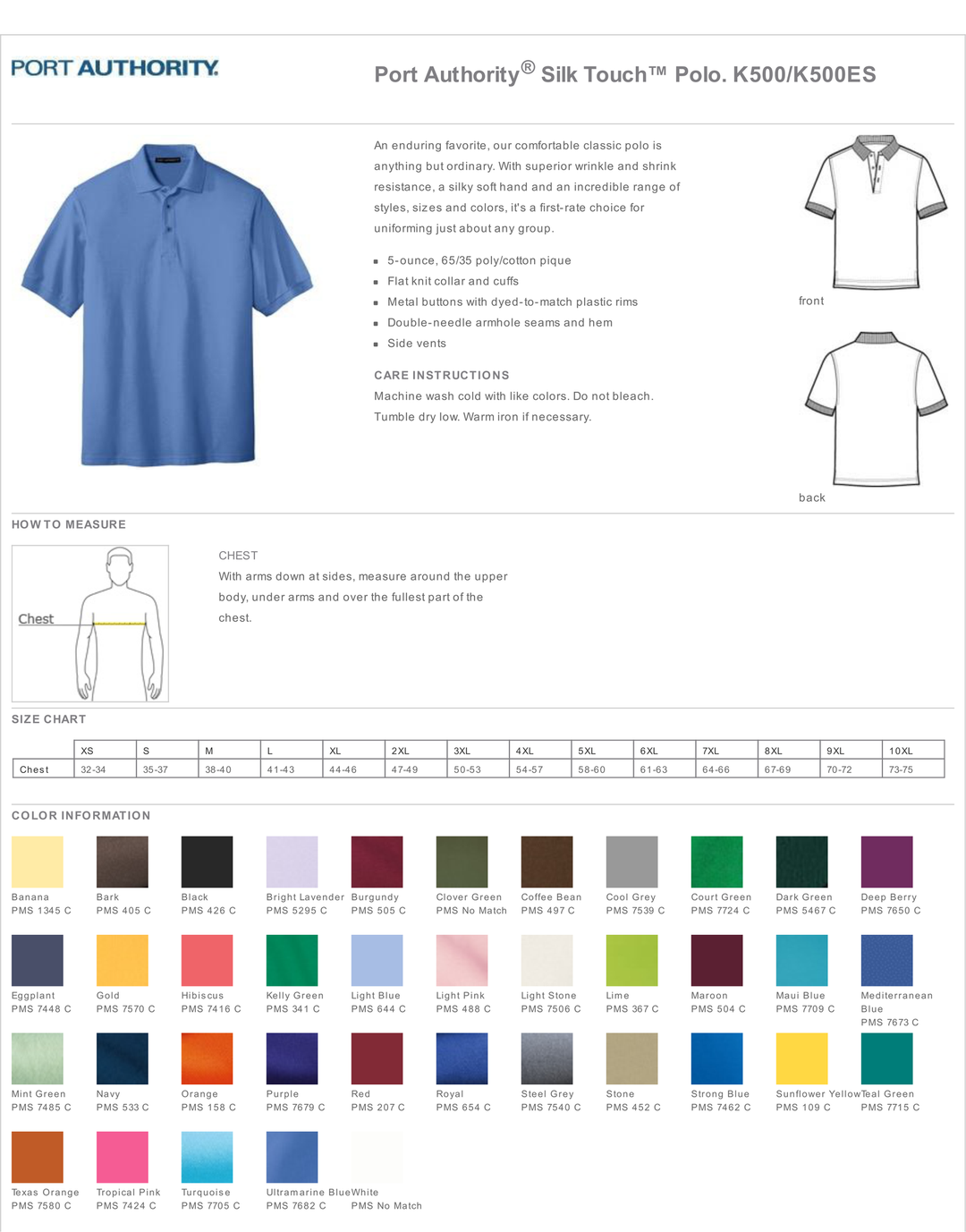 Veritas -K500 Port Authority Unisex Silk Touch Polo - Premium School Uniform from Pat's Monograms - Just $20! Shop now at Pat's Monograms