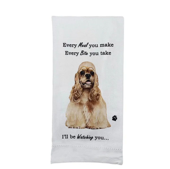 Cocker Spaniel Kitchen Towel - Premium Kitchen Towels from E&S Pets - Just $9.95! Shop now at Pat's Monograms