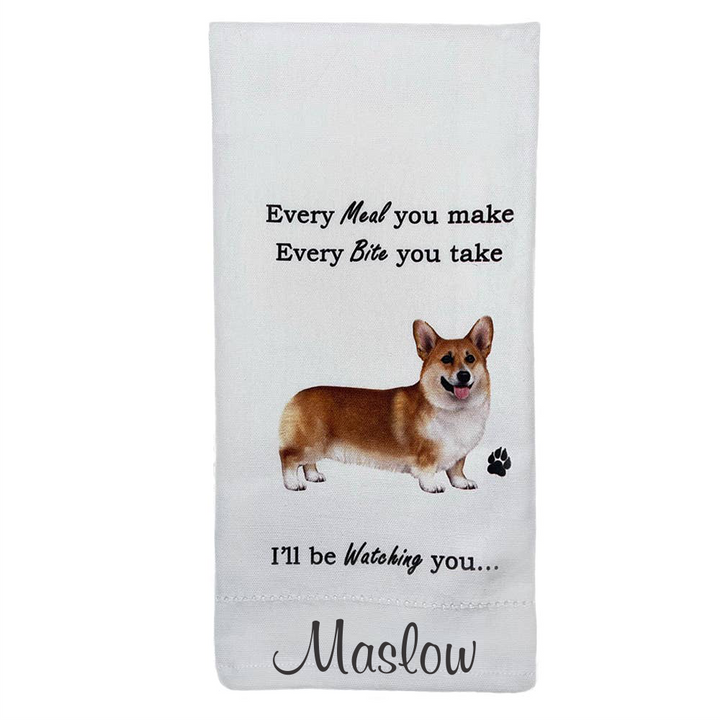 Welsh Corgi Kitchen Towel - Premium Kitchen Towels from E&S Pets - Just $10.95! Shop now at Pat's Monograms