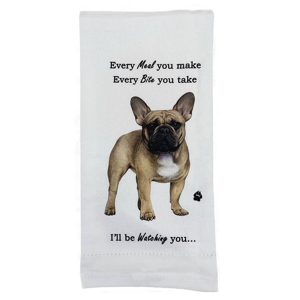 French Bulldog Kitchen Towel - Premium Kitchen Towels from E&S Pets - Just $10.95! Shop now at Pat's Monograms