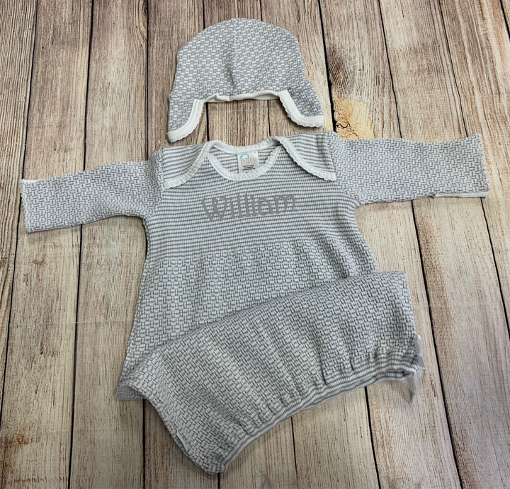 Paty Gown - Grey - Premium Infant Wear from Paty INC. - Just $48.95! Shop now at Pat's Monograms