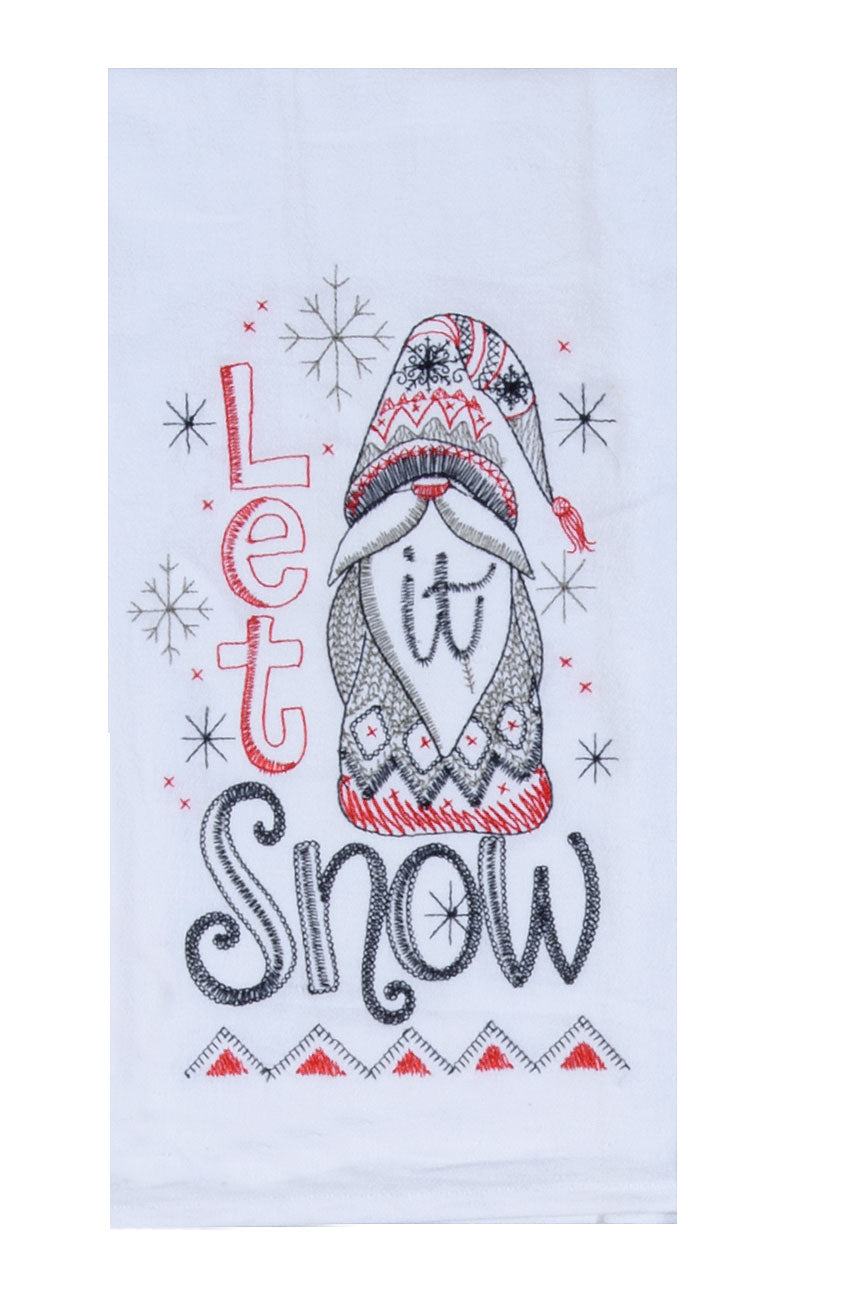 Let It Snow Flour Sack Towel - Premium Dish Towel from Kay Dee Designs - Just $8.95! Shop now at Pat's Monograms