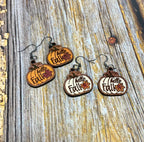 Hello Fall Earrings - Premium Earrings from Pat's Monograms - Just $10.95! Shop now at Pat's Monograms
