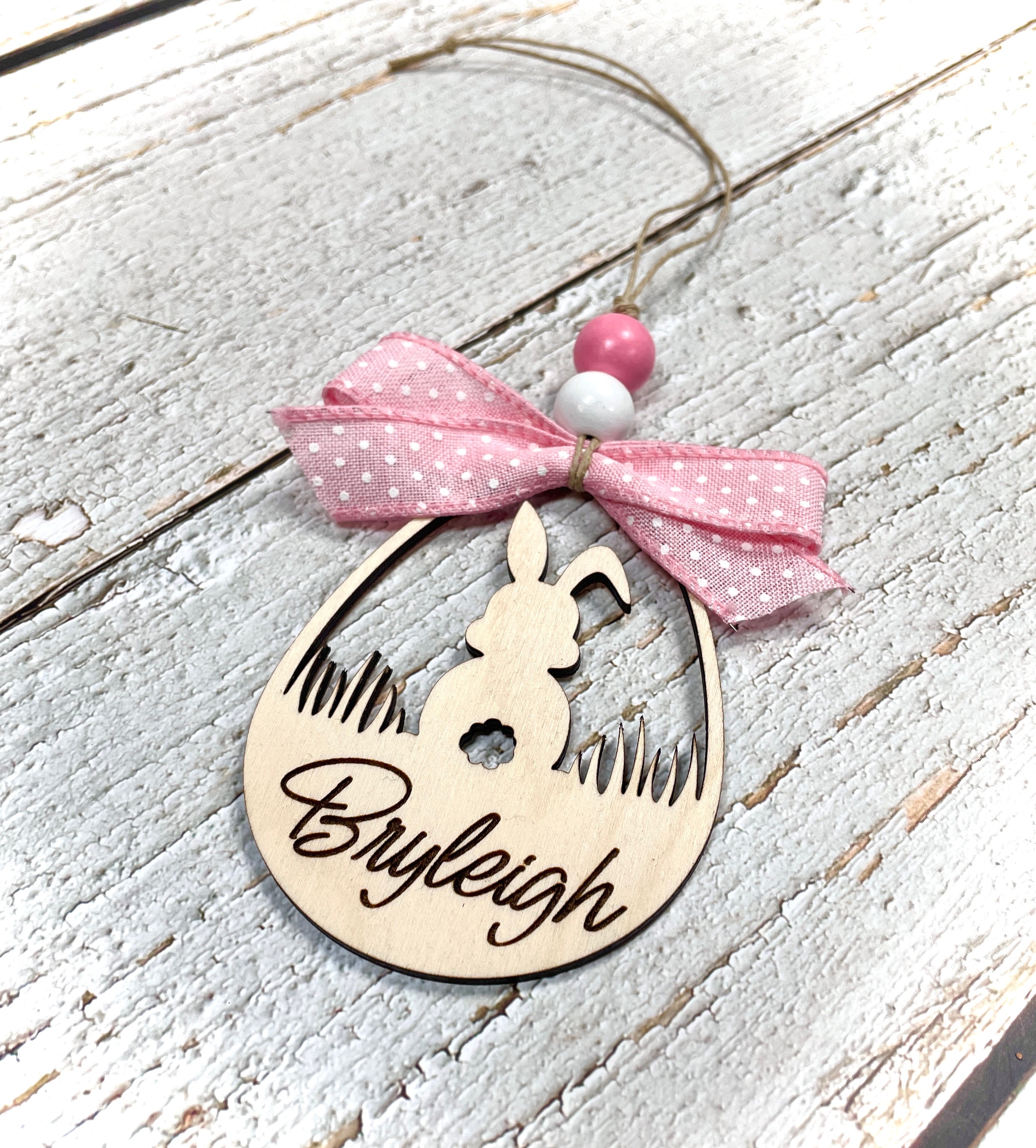 Personalized Easter Basket Tag - Premium easter basket tag from Pat's Monograms - Just $12.95! Shop now at Pat's Monograms