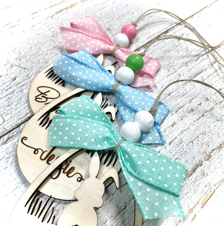 Personalized Easter Basket Tag - Premium easter basket tag from Pat's Monograms - Just $12.95! Shop now at Pat's Monograms