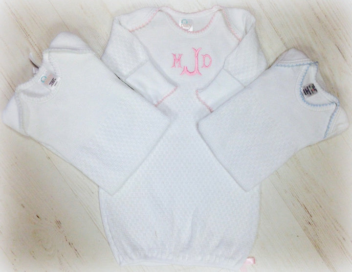 Paty Gown - White with trim - Premium Infant Wear from Paty INC. - Just $49.95! Shop now at Pat's Monograms