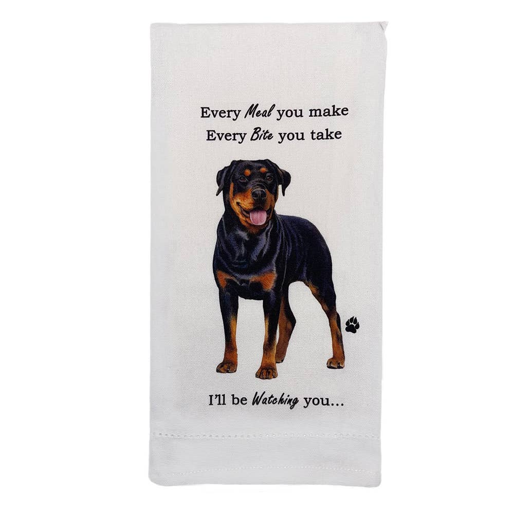 Rottweiler Kitchen Towel - Premium Kitchen Towels from E&S Pets - Just $10.95! Shop now at Pat's Monograms