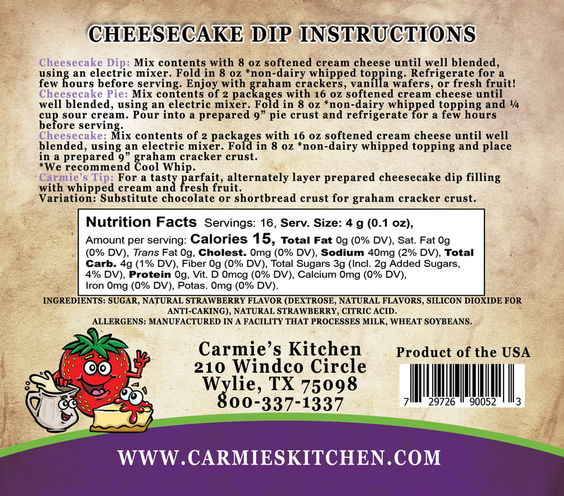 Strawberries n' Cream Cheesecake Dip - Premium Dips & Spreads from Carmie's Kitchen - Just $5! Shop now at Pat's Monograms