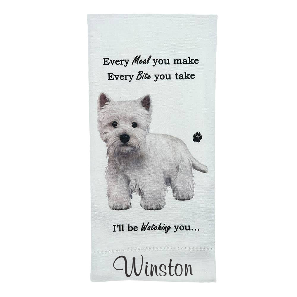 Westie Kitchen Towel - Premium Kitchen Towels from E&S Pets - Just $10.95! Shop now at Pat's Monograms