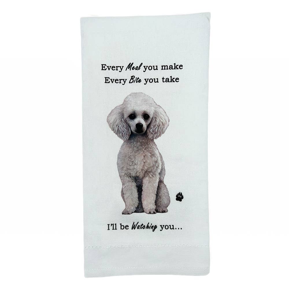 White Poodle Kitchen Towel - Premium Kitchen Towels from E&S Pets - Just $10.95! Shop now at Pat's Monograms