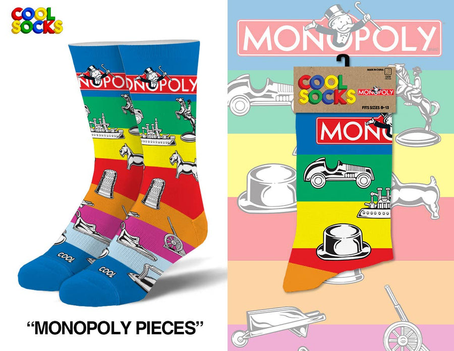 Monopoly Pieces - Mens Crew Folded - Premium socks from Cool Socks - Just $11.95! Shop now at Pat's Monograms