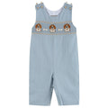Light Blue Puppy Smocked Overalls — Lil Cactus Baby & Toddler Outfits