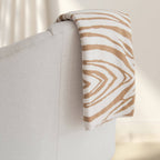 Rumi Zebra Cotton Knit Throw: Beige — Tajik Home LLC