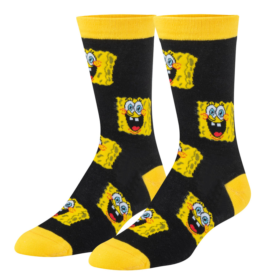 Sponge Bob Crew Socks - Premium Socks from Crazy Socks - Just $8! Shop now at Pat's Monograms