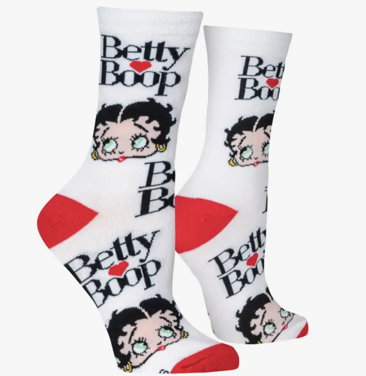 Betty Boop Crew Socks - Premium Socks from Crazy Socks - Just $8! Shop now at Pat's Monograms
