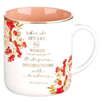 When She Speaks Ceramic Coffee Mug - Proverbs 31:26 — Christian Art Gifts gift item