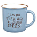 I Can Do All Thing Through Christ Blue Camp-style Coffee Mug — Christian Art Gifts gift item