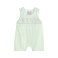Light Green Bunny Smocked Shortalls — Lil Cactus Baby & Toddler Outfits