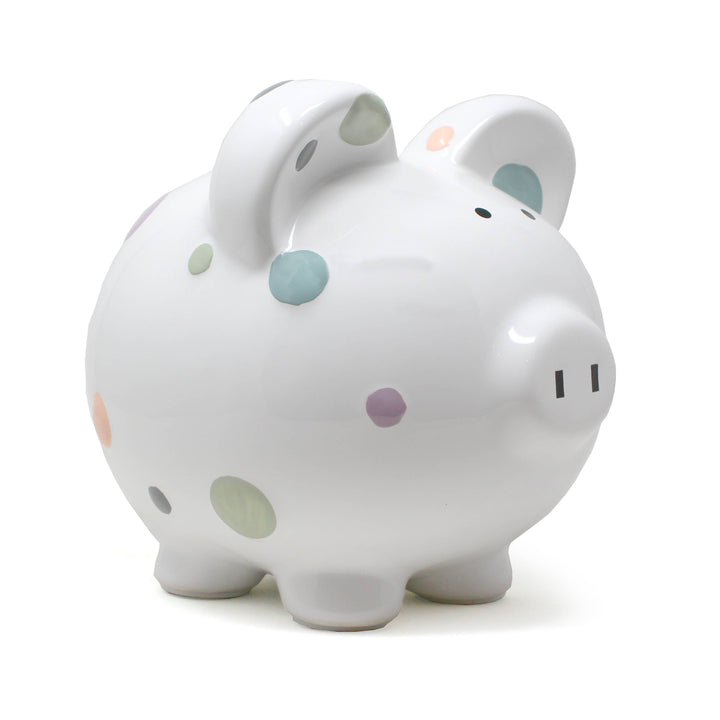 Pastel Multi Dot Bank - Premium  from Child To Cherish® - Just $38.95! Shop now at Pat's Monograms