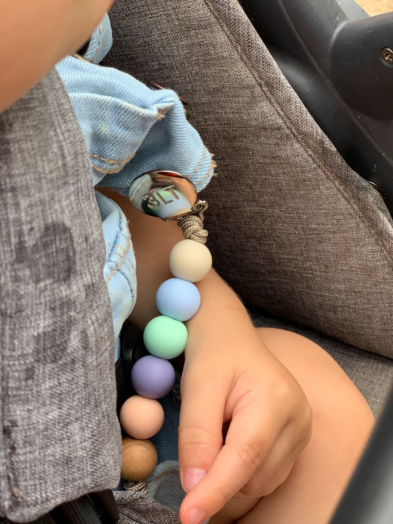 Please Don't Touch Little Me - Pacifier Clips - Premium Pacifier Clip from Three Little Tots - Just $12.00! Shop now at Pat's Monograms