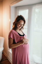 Rose Mommy Labor and Delivery/ Nursing Gown — Three Little Tots Nursing & Feeding